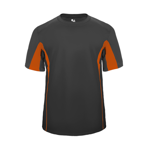 Badger Sport Drive Tee (414700-023204), Color 'Graphite/Burnt Orange'